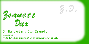 zsanett dux business card